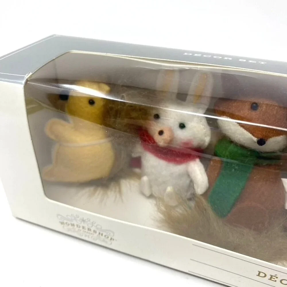 Target 4pc Felt Woodland Animal Christmas Figurine Set Wondershop™ Holiday Decor